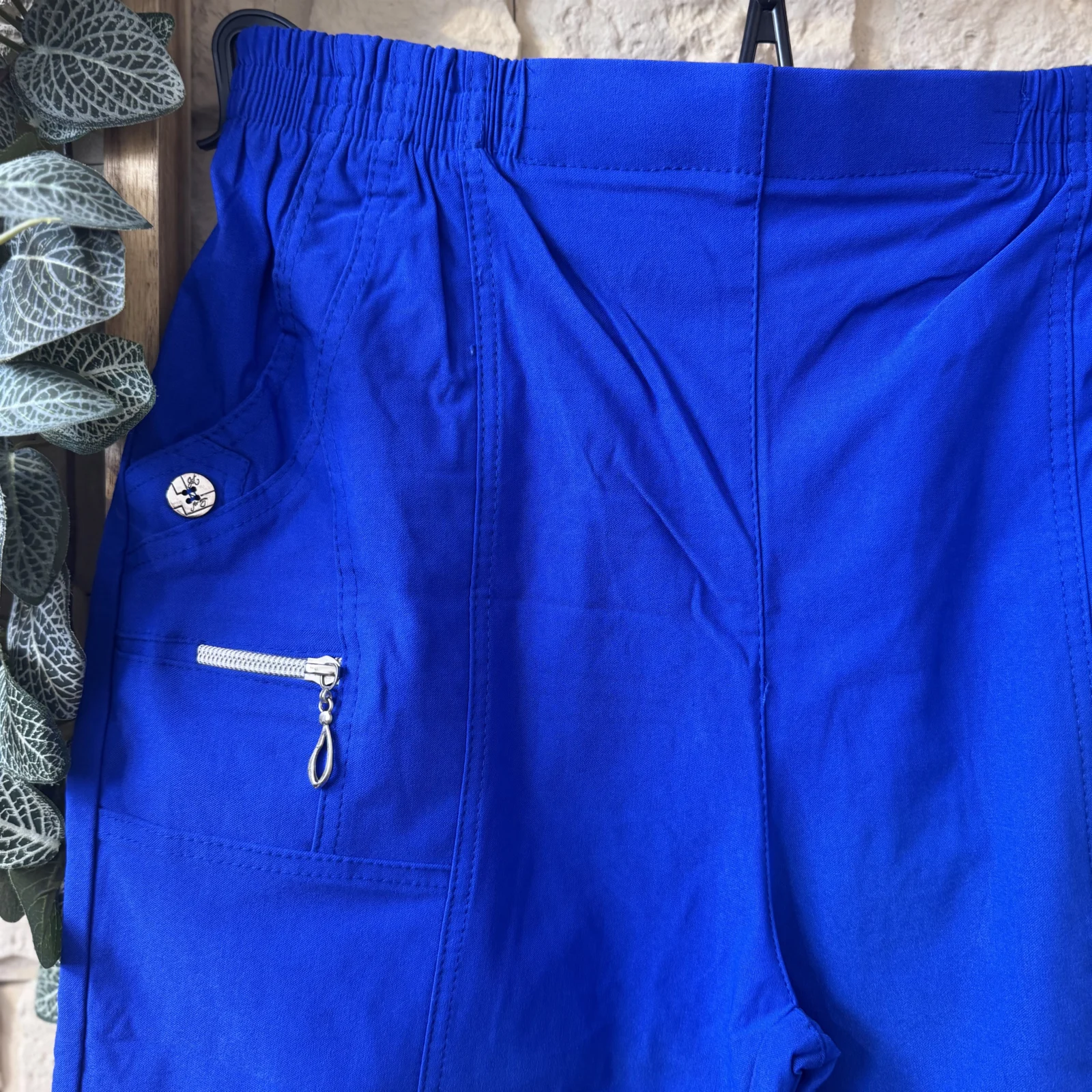 Short confort femme à poches zippées - bleu-royal - 58