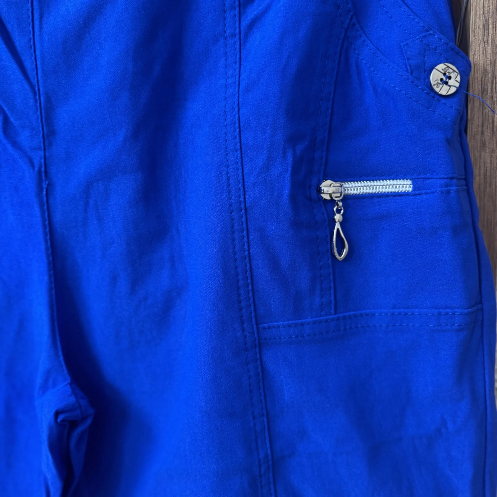 Short confort femme à poches zippées - bleu-royal - 58