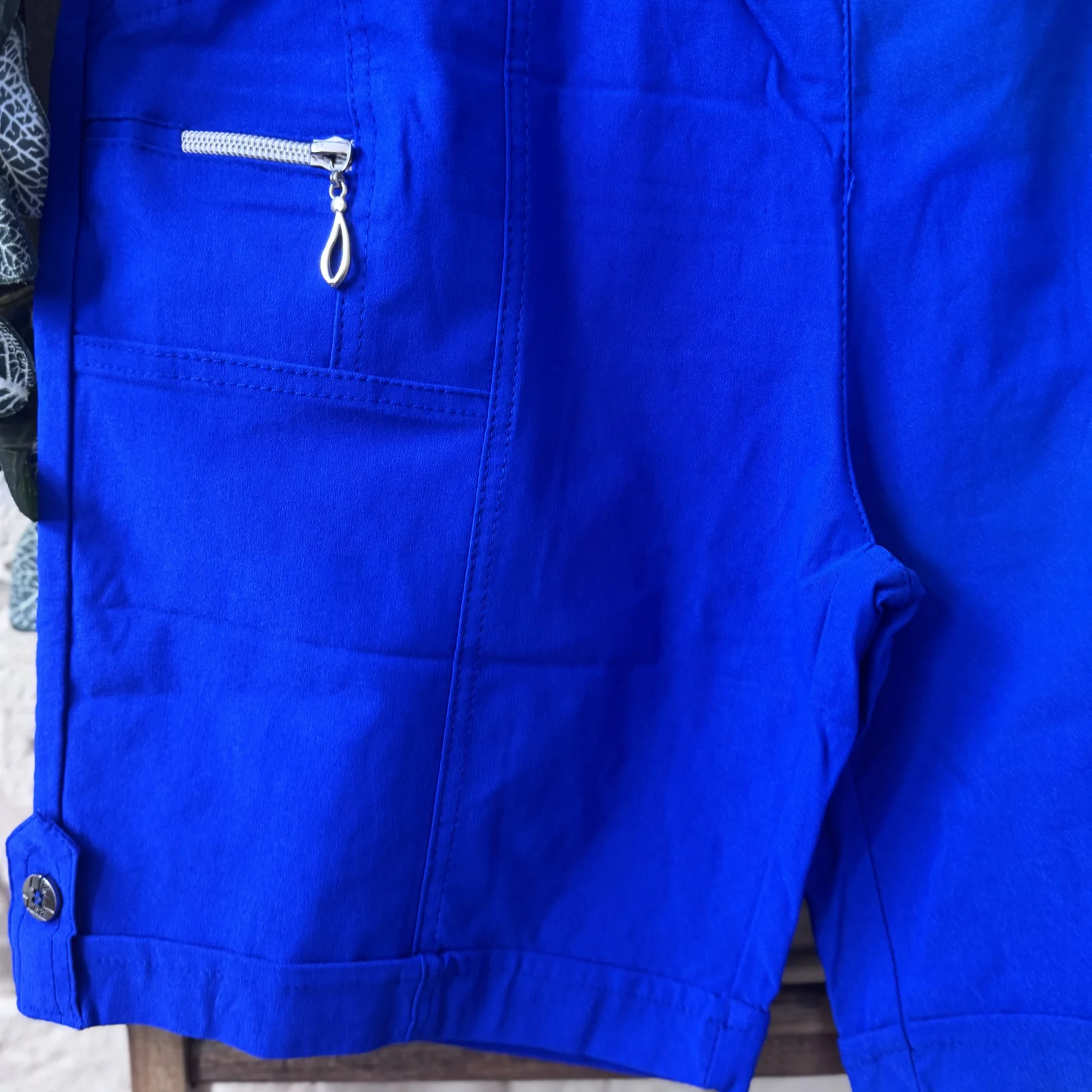 Short confort femme à poches zippées - bleu-royal - 58