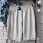 Short fluide confort femme à taille élastiquée - beige - 58