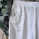 Short fluide confort femme à taille élastiquée - blanc - 58