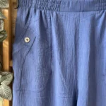 Short fluide confort femme à taille élastiquée - bleu-indigo - 58
