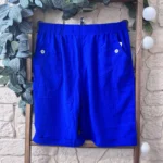 Short fluide confort femme à taille élastiquée - bleu-royal - 58