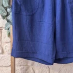 Short fluide confort femme à taille élastiquée - marine - 58