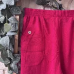 Short fluide confort femme à taille élastiquée - rouge - 58