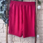 Short fluide confort femme à taille élastiquée - rouge - 58