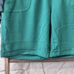 Short fluide confort femme à taille élastiquée - vert-bresil - 58