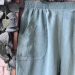 Short fluide confort femme à taille élastiquée - vert-celadon - 58