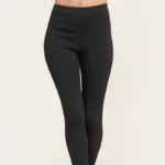 Legging femme côtelé fourré polaire « Tendance » T36-T42 - noir - 46