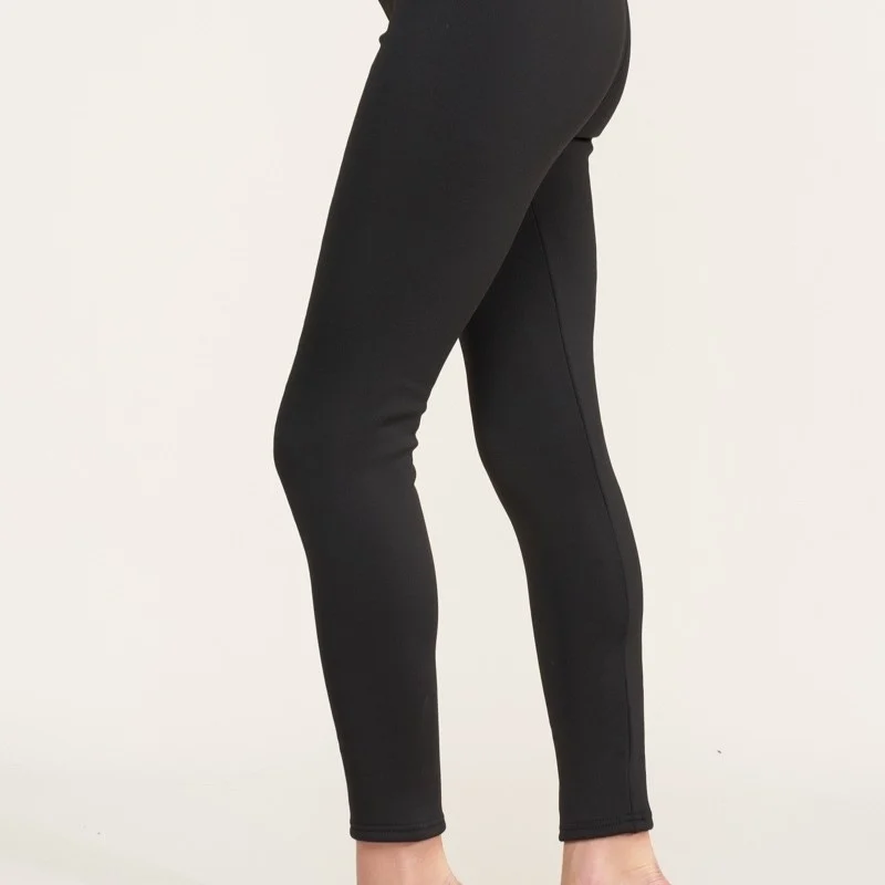 Legging femme côtelé fourré polaire « Tendance » T36-T42 - noir - 46
