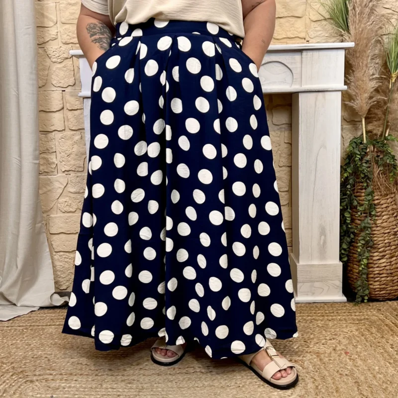 Jupe longue à pois