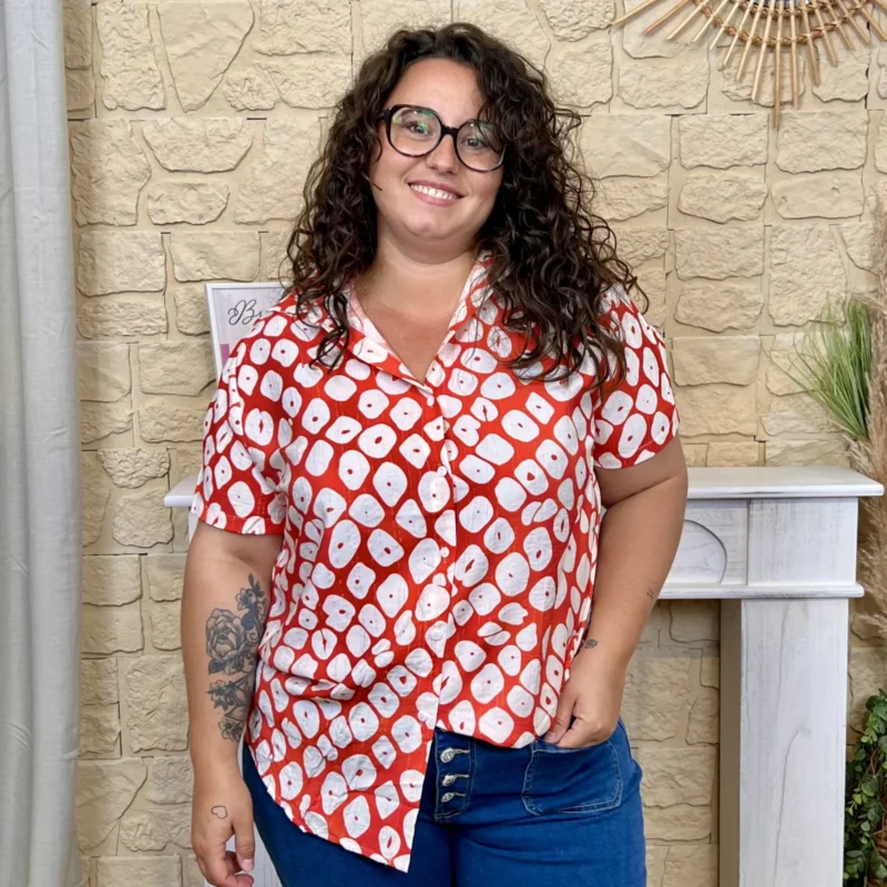 Chemise motif écailles