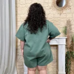 Combishort en coton - kaki - 48