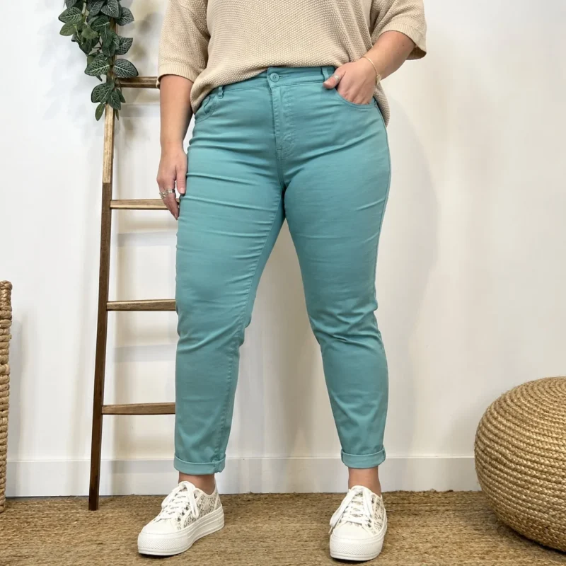 Jean 7/8ème Voggo (T42-T50) - vert-celadon - 50