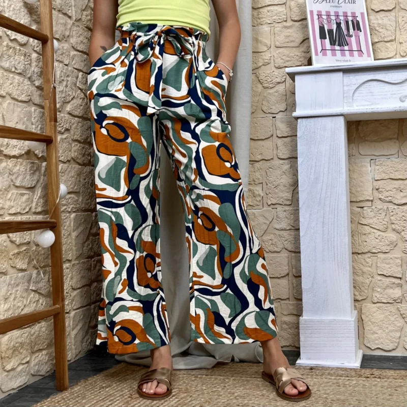 Pantalon fluide graphique