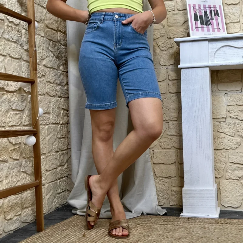 Bermuda en denim - denim - 44