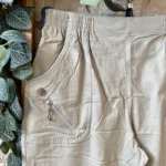 Pantacourt confort rayé JST T38-T52 - beige - 56