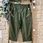 Pantacourt confort rayé JST T38-T52 - kaki - 56