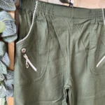 Pantacourt confort rayé JST T38-T52 - kaki - 56