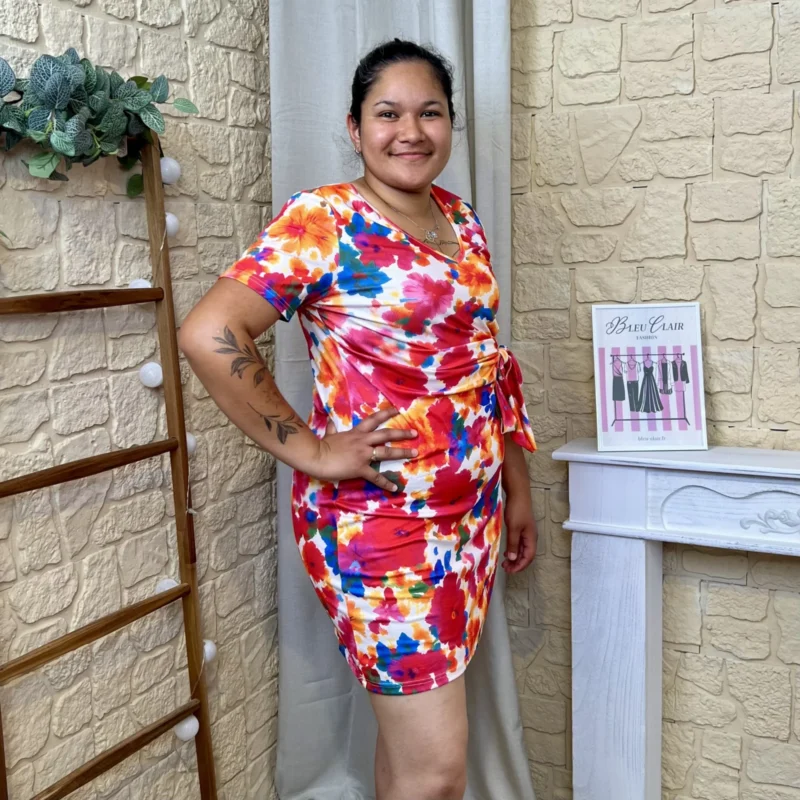 Robe portefeuille (T40-T48) - fuchsia - 48