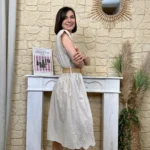 Robe broderie anglaise (TU) - beige - taille-unique