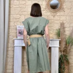 Robe broderie anglaise (TU) - kaki - taille-unique