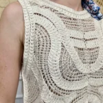 Débardeur maille crochet - Version Féminin - beige - 40