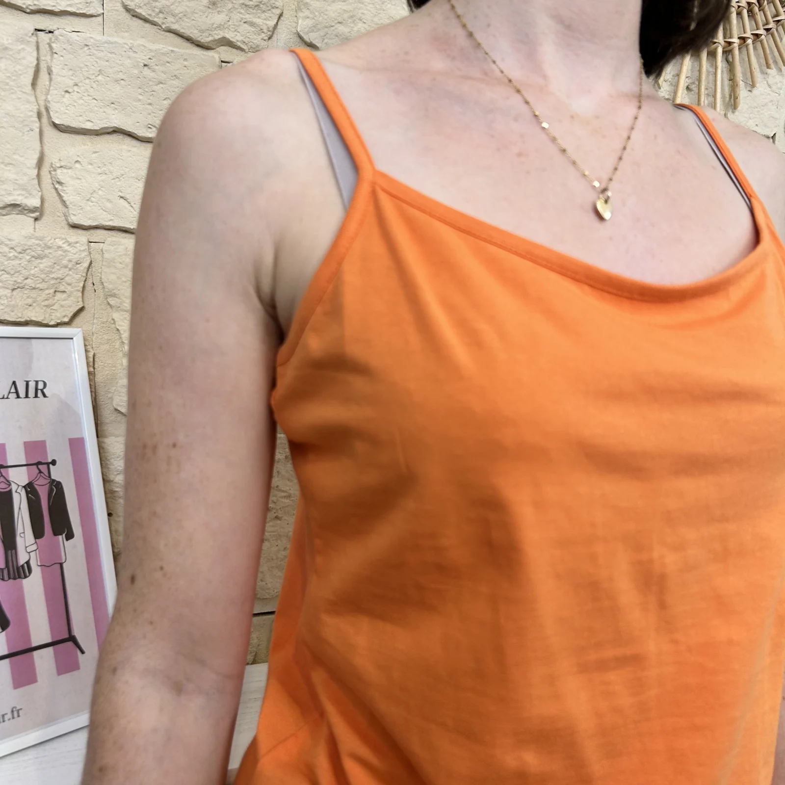 Débardeur fines bretelles - orange - 44