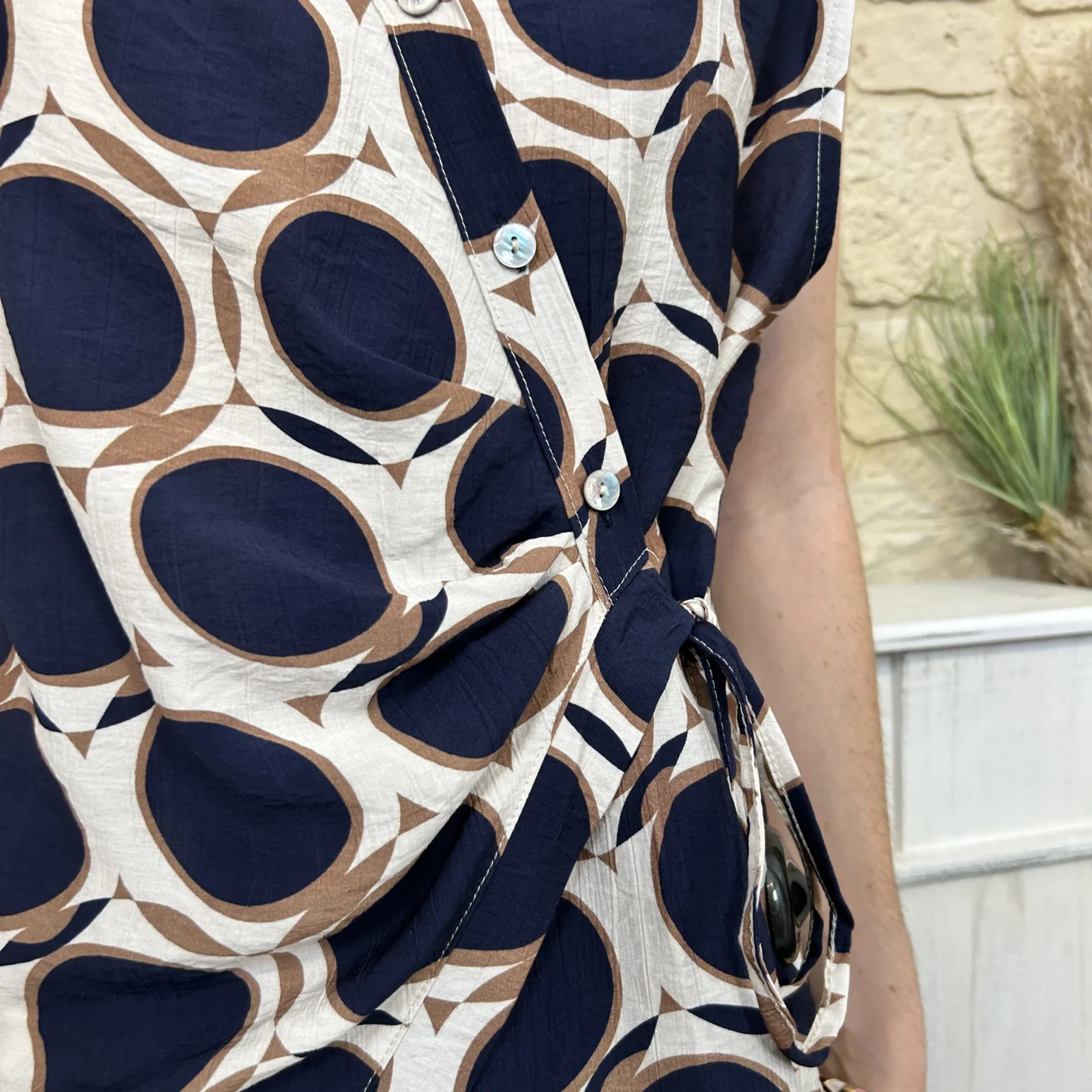 Blouse destructurée - marine - taille-unique