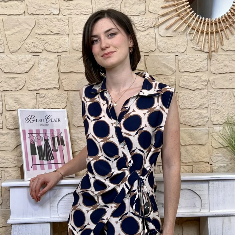Blouse destructurée - marine - taille-unique