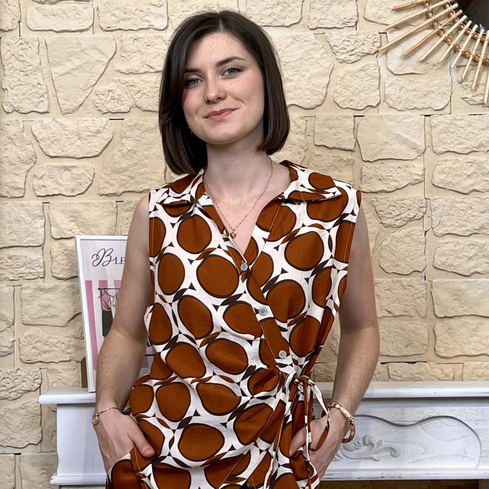 Blouse destructurée - rouille - taille-unique