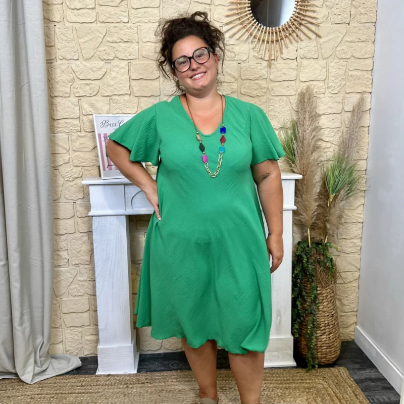 Robe fluide (GT) - vert-bresil - taille-unique-grande-taille