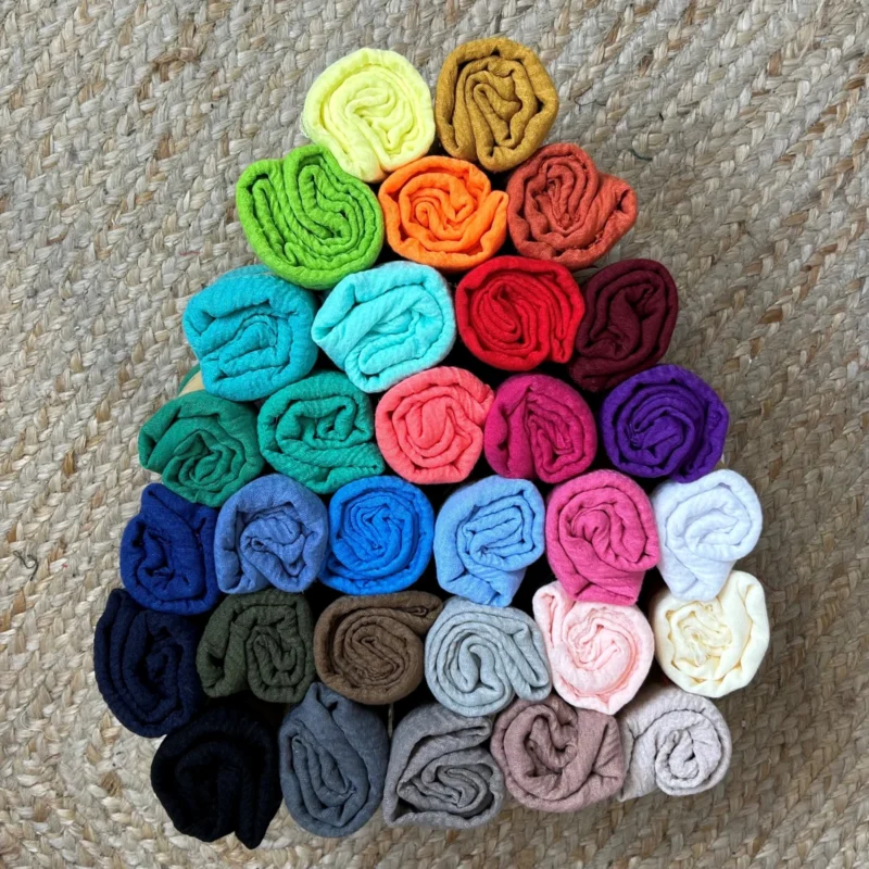 Foulard chèche uni froissé femme – Petit prix 4€ - bordeaux - sans-taille