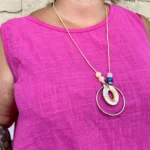 Débardeur coton et collier fantaisie - fuchsia - taille-unique-grande-taille