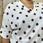 Blouse à pois - blanc-pois - taille-unique-grande-taille