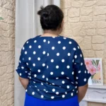 Blouse à pois - marine-pois - taille-unique-grande-taille