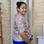 Blouse à pois - taupe-pois - taille-unique-grande-taille