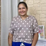 Blouse à pois - taupe-pois - taille-unique-grande-taille