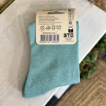Chaussettes à message pailletées femme - bleu-ciel - sans-taille