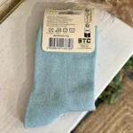 Chaussettes à message pailletées femme - bleu-ciel - sans-taille