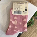 Chaussettes pailletées à message femme taille unique 36-42 - rose-poudre - sans-taille