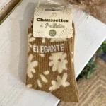 Chaussettes pailletées à message femme taille unique 36-42 - dore - sans-taille
