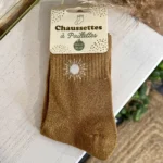 Chaussettes à paillettes - marron-clair - sans-taille