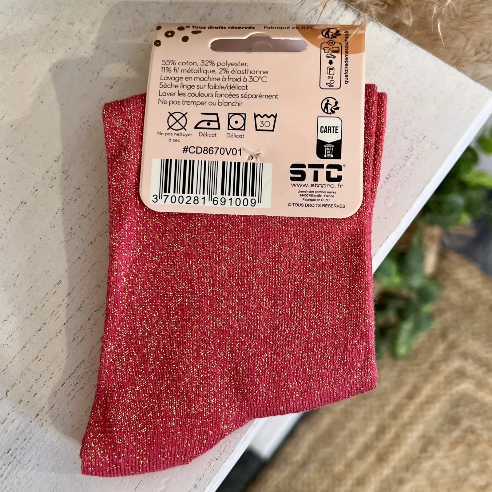 Chaussettes à paillettes - sans-taille