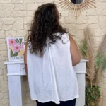 Débardeur bretelles en dentelle (GT) - blanc - taille-unique-grande-taille