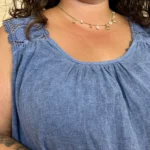 Débardeur bretelles en dentelle (GT) - bleu-jeans - taille-unique-grande-taille