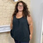 Débardeur bretelles en dentelle (GT) - noir - taille-unique-grande-taille