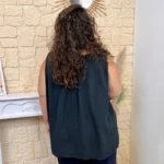 Débardeur bretelles en dentelle (GT) - noir - taille-unique-grande-taille