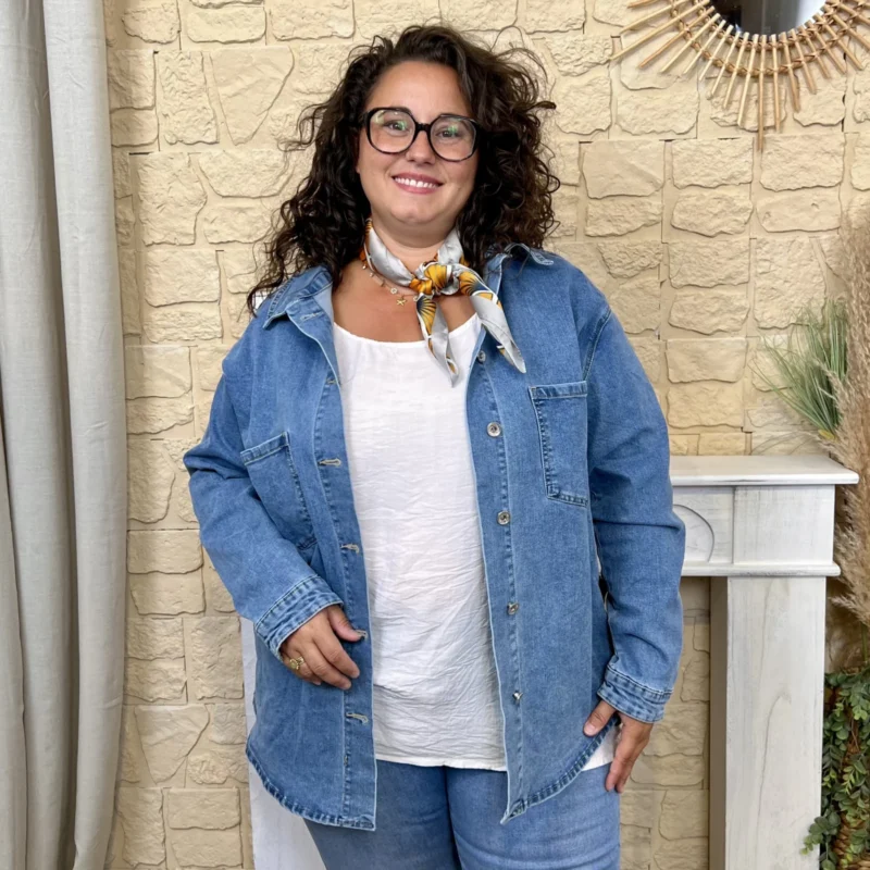 Veste denim légère (T42-T46) - denim - 50