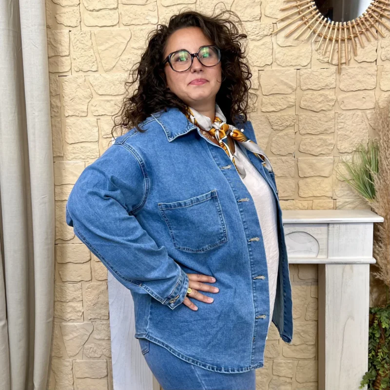 Veste denim légère (T42-T46) - denim - 50